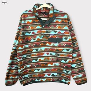 Patagonia 2016 Snap-T Synchilla Fleece Pullover Sweater in Cinder Red Large